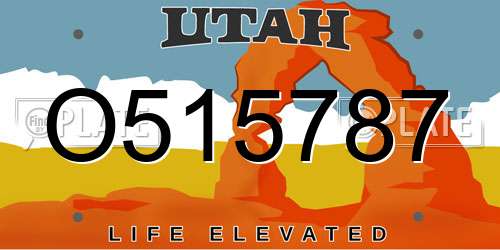 O515787 Utah License Plate