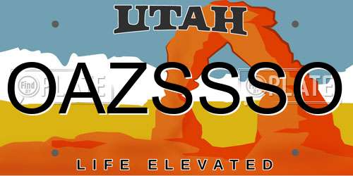 OAZSSSO Utah License Plate