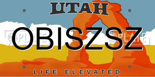 OBISZSZ Utah License Plate