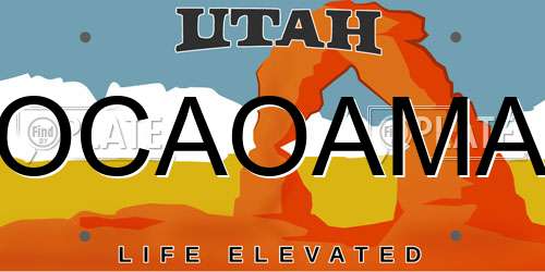 OCAOAMA Utah License Plate