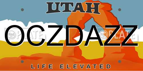OCZDAZZ Utah License Plate