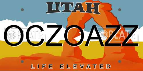 OCZOAZZ Utah License Plate