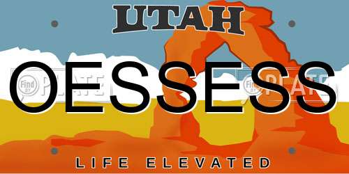 OESSESS Utah License Plate