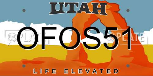 OFOS51 Utah License Plate