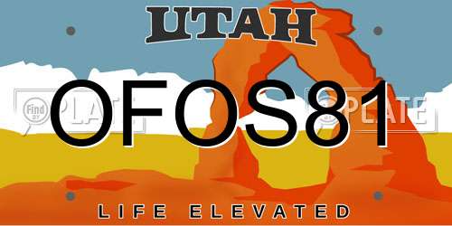 OFOS81 Utah License Plate