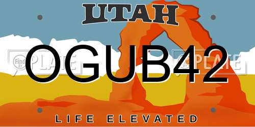 OGUB42 Utah License Plate