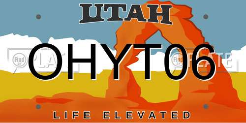 OHYT06 Utah License Plate