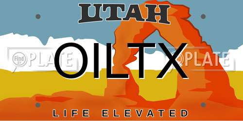 OILTX Utah License Plate