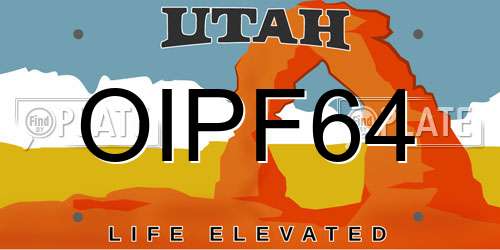 OIPF64 Utah License Plate