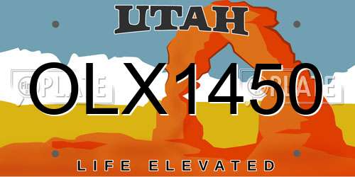 OLX1450 Utah License Plate
