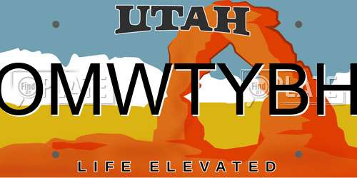 OMWTYBH Utah License Plate