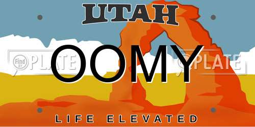 OOMY Utah License Plate