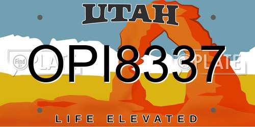 OPI8337 Utah License Plate