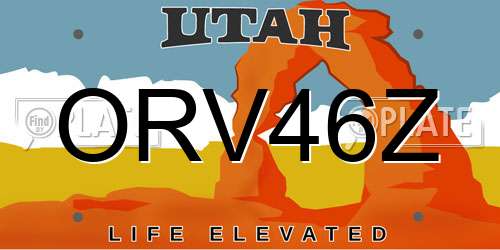 ORV46Z Utah License Plate