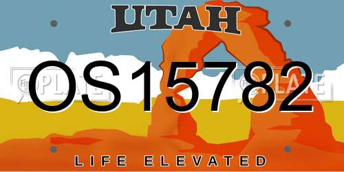 OS15782 Utah License Plate