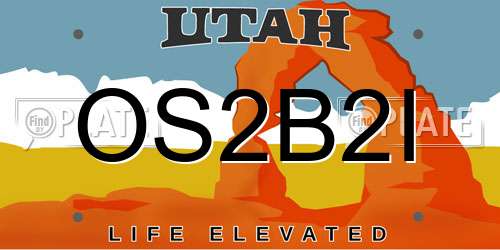 OS2B2I Utah License Plate