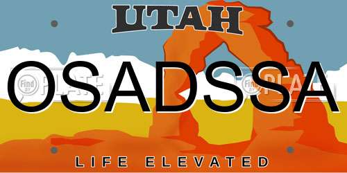 OSADSSA Utah License Plate