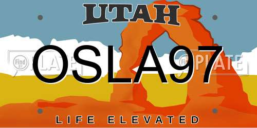 OSLA97 Utah License Plate