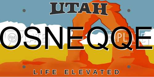 OSNEQQE Utah License Plate