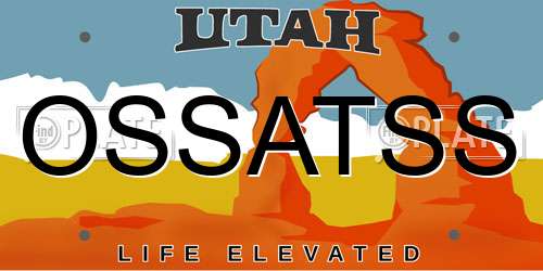 OSSATSS Utah License Plate