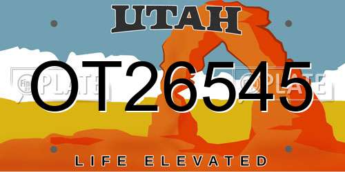 OT26545 Utah License Plate