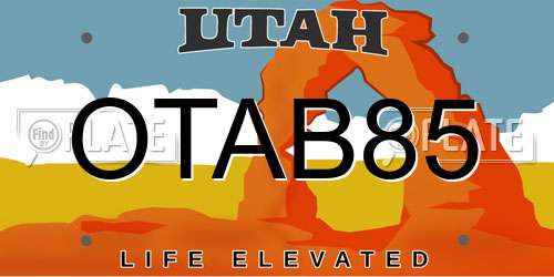 OTAB85 Utah License Plate