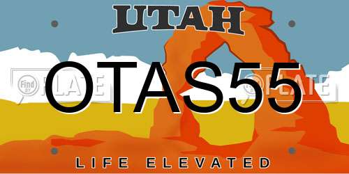 OTAS55 Utah License Plate