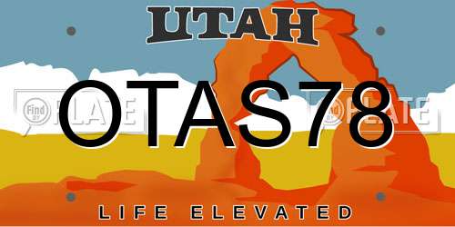 OTAS78 Utah License Plate