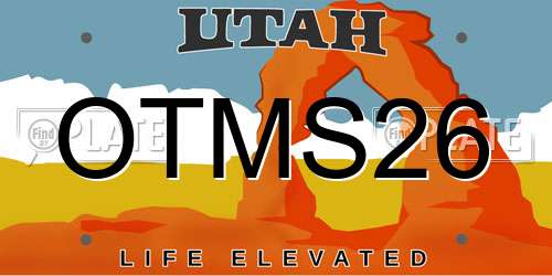 OTMS26 Utah License Plate