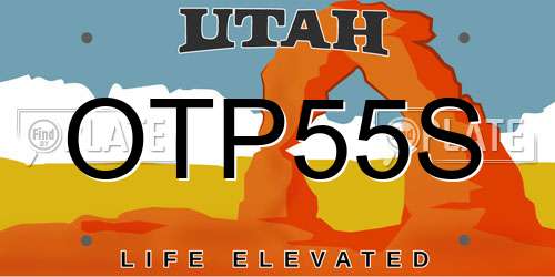 OTP55S Utah License Plate