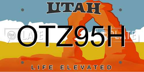 OTZ95H Utah License Plate