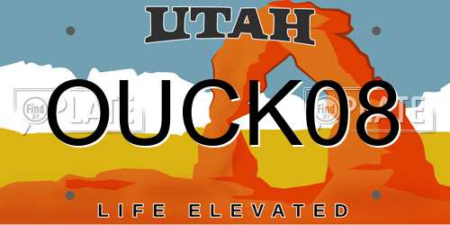 OUCK08 Utah License Plate