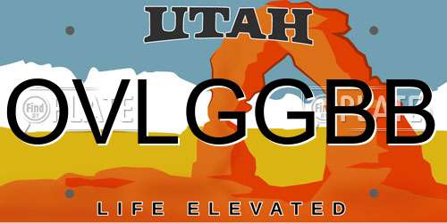 OVLGGBB Utah License Plate