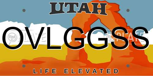 OVLGGSS Utah License Plate