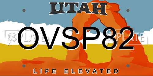 OVSP82 Utah License Plate