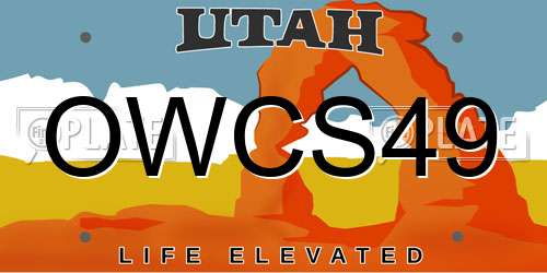 OWCS49 Utah License Plate