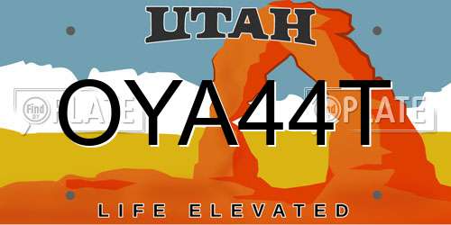 OYA44T Utah License Plate