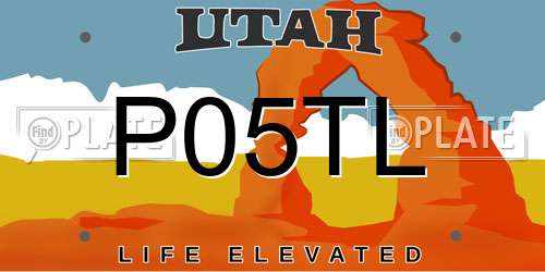 P05TL Utah License Plate
