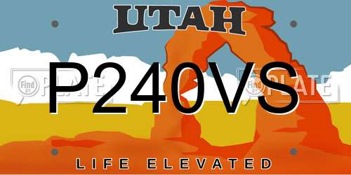 P240VS Utah License Plate