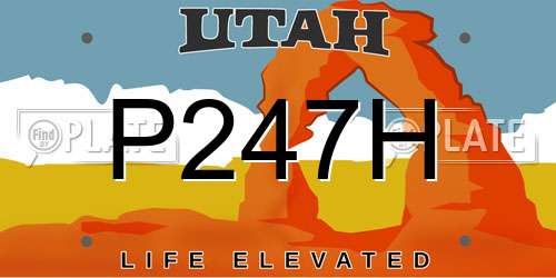 P247H Utah License Plate