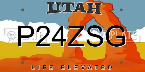 P24ZSG Utah License Plate