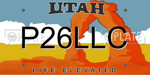 P26LLC Utah License Plate