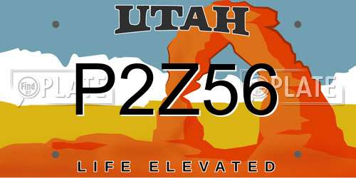 P2Z56 Utah License Plate