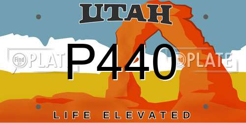 P440 Utah License Plate