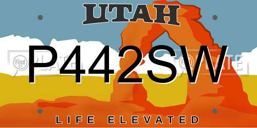 P442SW Utah License Plate