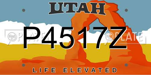 P4517Z Utah License Plate