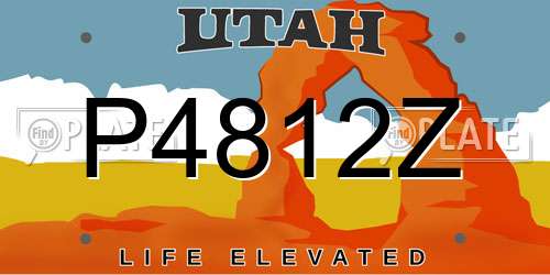 P4812Z Utah License Plate