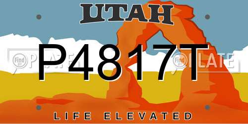 P4817T Utah License Plate
