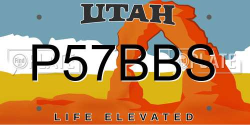 P57BBS Utah License Plate