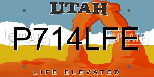 P714LFE Utah License Plate